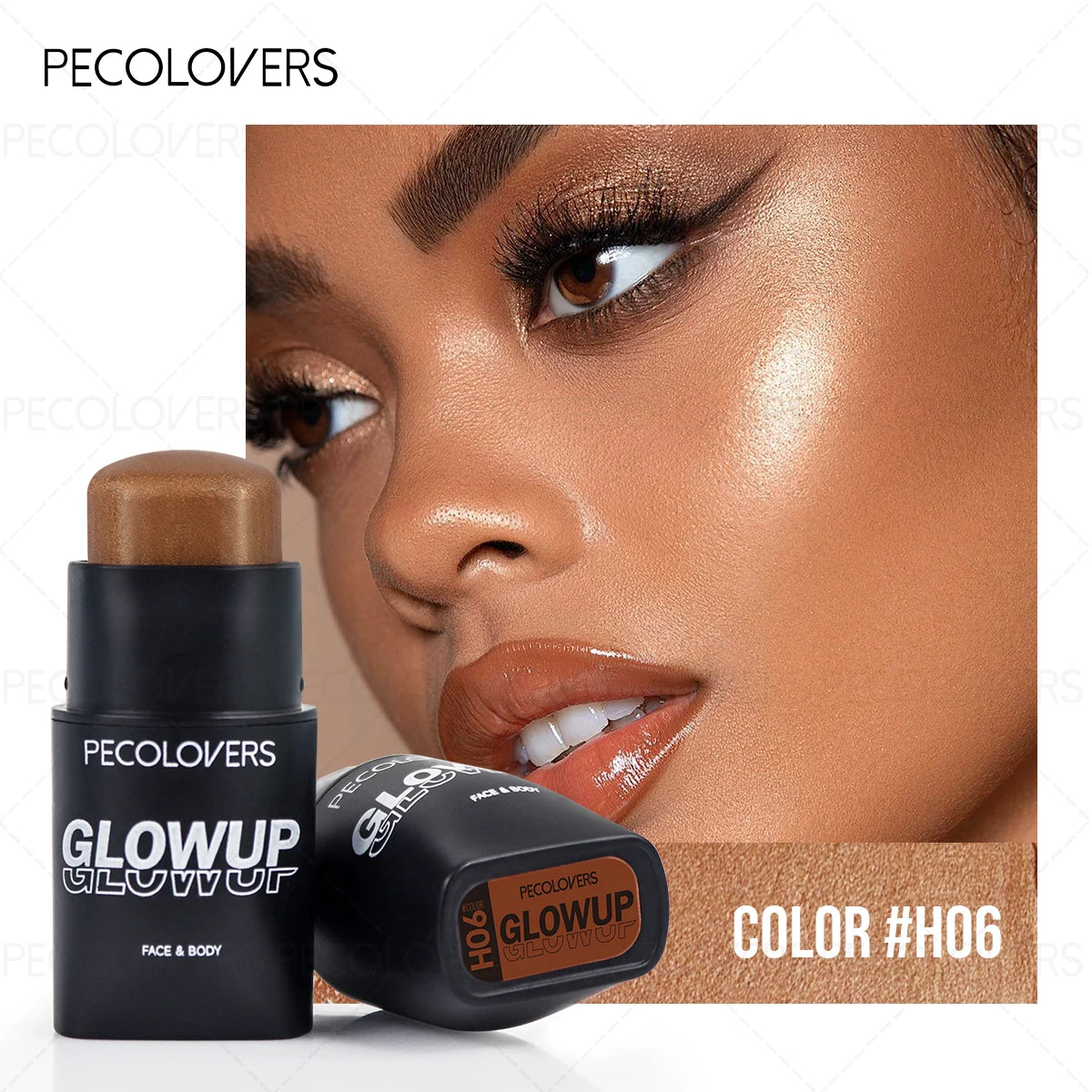 Tidesmit natural pearlescent facial highlighter for face and body showing matte brightening texture close-up
