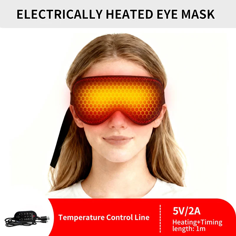 Electric Heated Massage Eye Mask for Eye Fatigue and Deep Relaxation Relaxation Treatment 5V-H Tidesmit