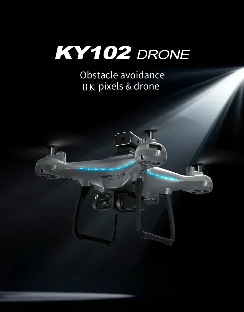 8K Camera Drone with Dual Lens Obstacle Avoidance - Foldable Quadcopter Tidesmit