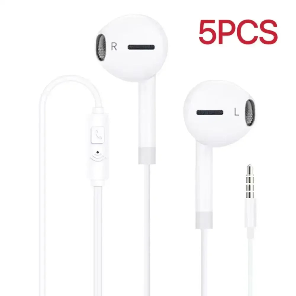 Wired Stereo Earbuds 3.5mm Universal In-Ear Headphones by Tidesmit 5PCS Tidesmit
