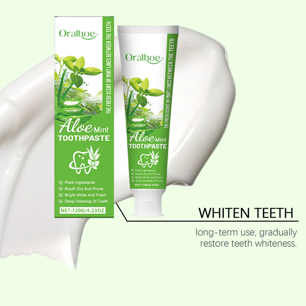Tidesmit Aloe Vera Mint Teeth Whitening Toothpaste for stain removal and fresh breath