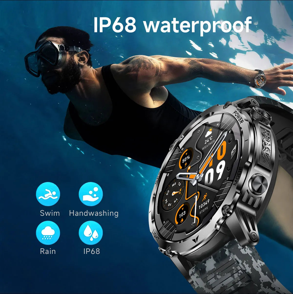 New T-Rex3 Ultra 1100mAh Battery Smart Watches GPS Track Compass IP69K Waterproof Sports Tracker Outdoors Military Smartwatches