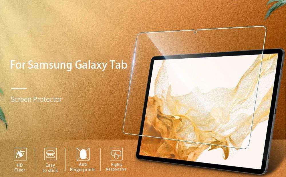 Samsung Galaxy Tab Tempered Glass Screen Protector | Anti-Scratch 9H Film Tidesmit