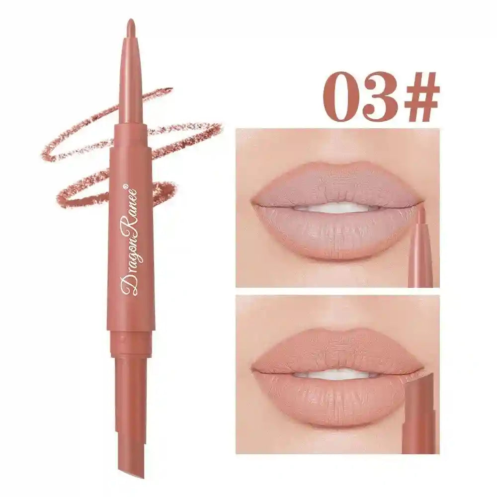 Matte Lip Liner and Lipstick Pen | Waterproof Long Lasting 2-in-1 Lip Care 03 Tidesmit