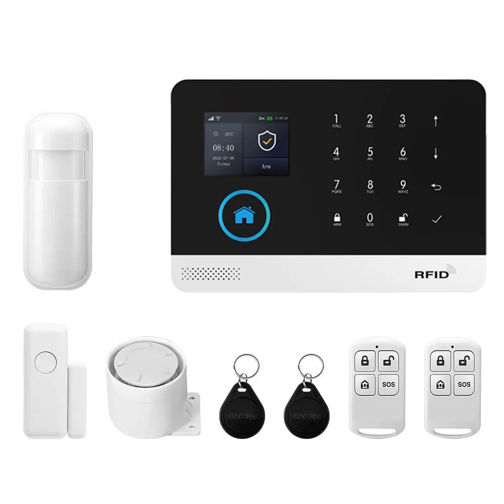 4G WiFi Home Alarm System with Motion Sensors - Smart Security Kit 4G WiFi Kit A EU Plug Tidesmit