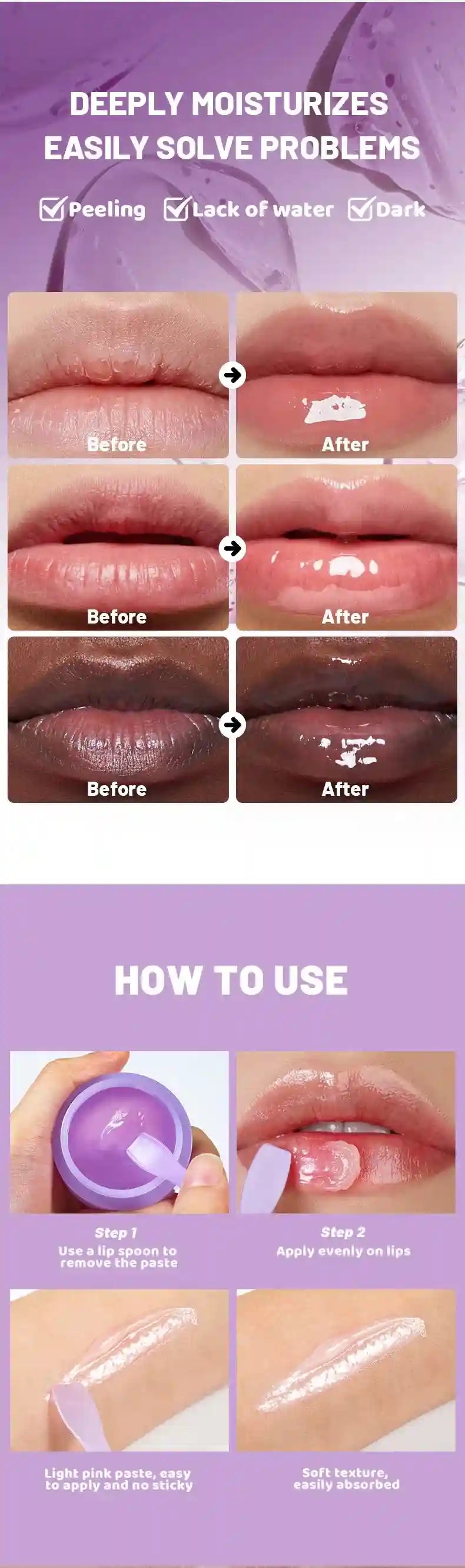 Overnight Lip Mask | Hydrating Lip Treatment for Dry Lips | Tidesmit Lip Care Tidesmit