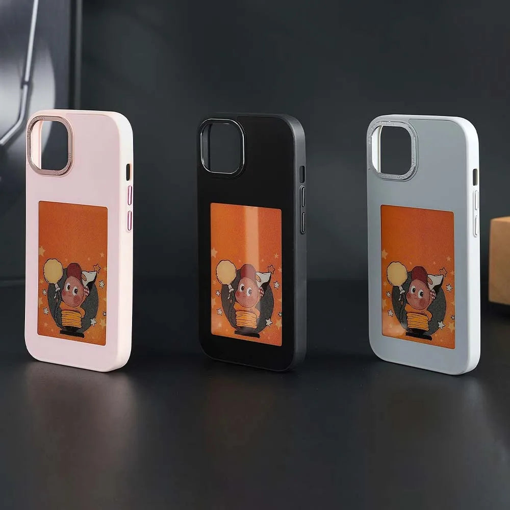 NFC Ink Screen Phone Case for iPhone 15 Pro Max - Slim Shock-Absorbing Cover Tidesmit