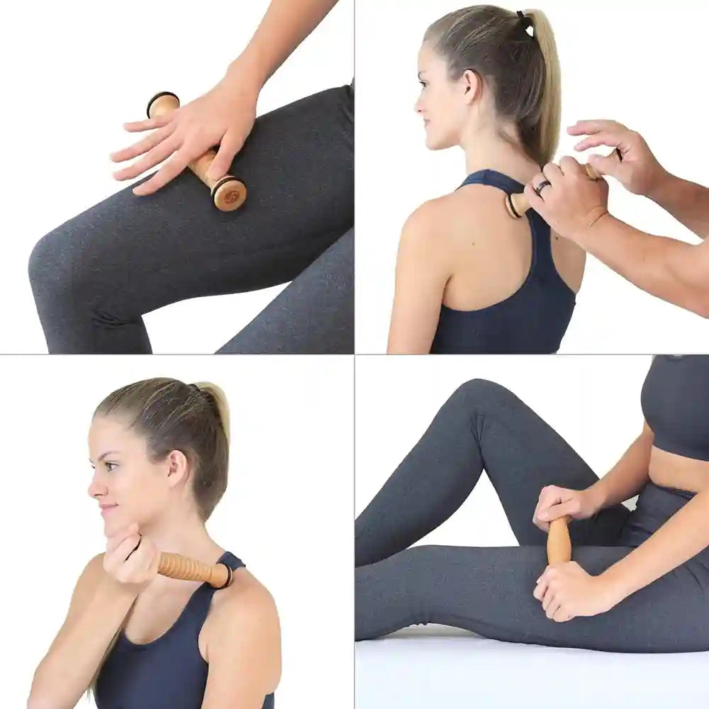 Wooden Foot Roller for Plantar Fasciitis Relief | Dual Manual Massage Tool Massage Roller Tidesmit