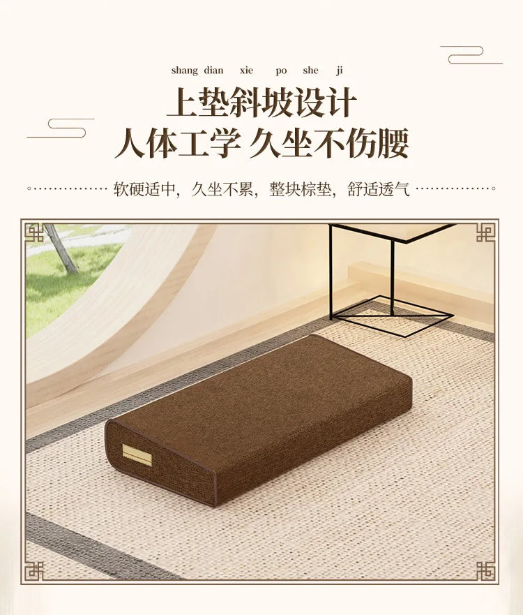 Seat Cushion Meditation Mat Futon Kneeling Meditation Home Thickened Folding Fabric Coconut Palm Zen Mat
