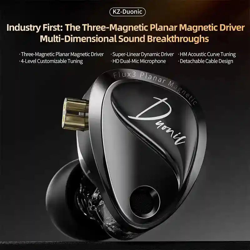 Planar Magnetic IEMs - Wide Soundstage Studio Monitor Wired Earphones Tidesmit