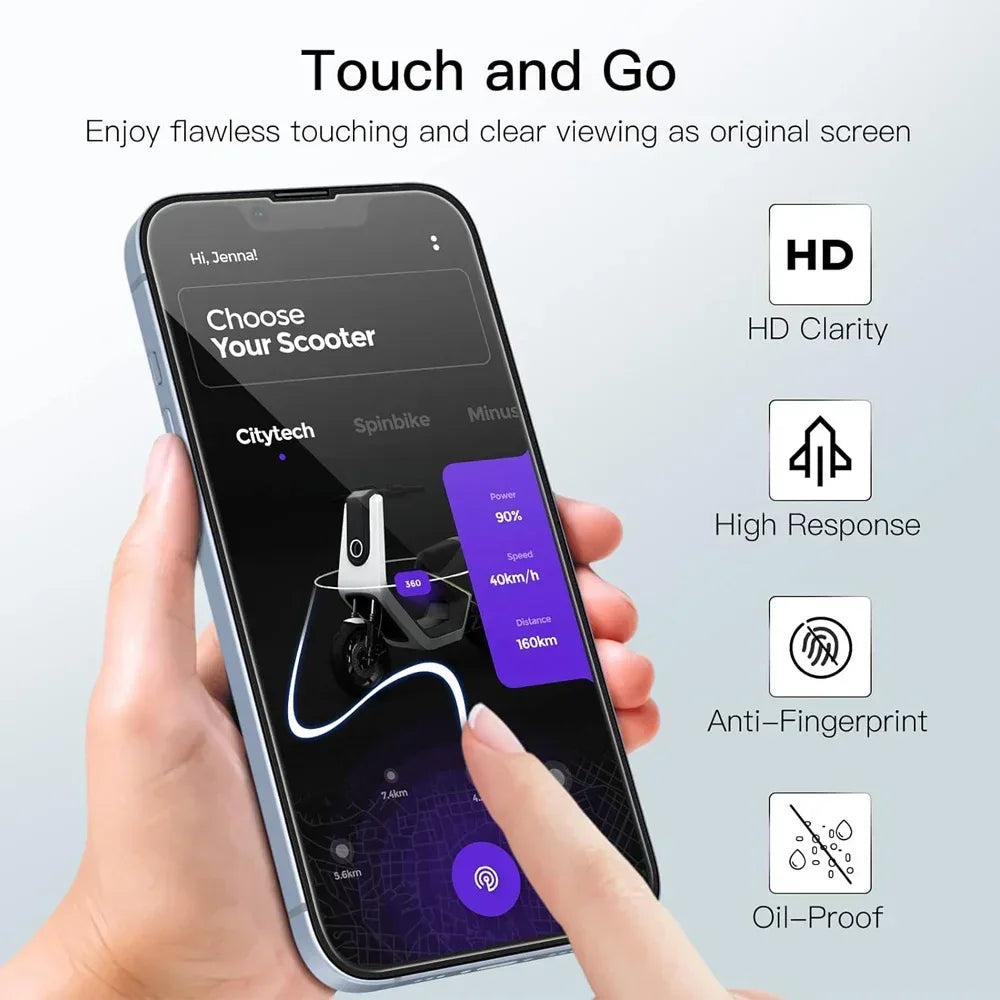 iPhone 16 Pro Max Screen Protector 4-Pack - 9H Tempered Glass Tidesmit Tidesmit