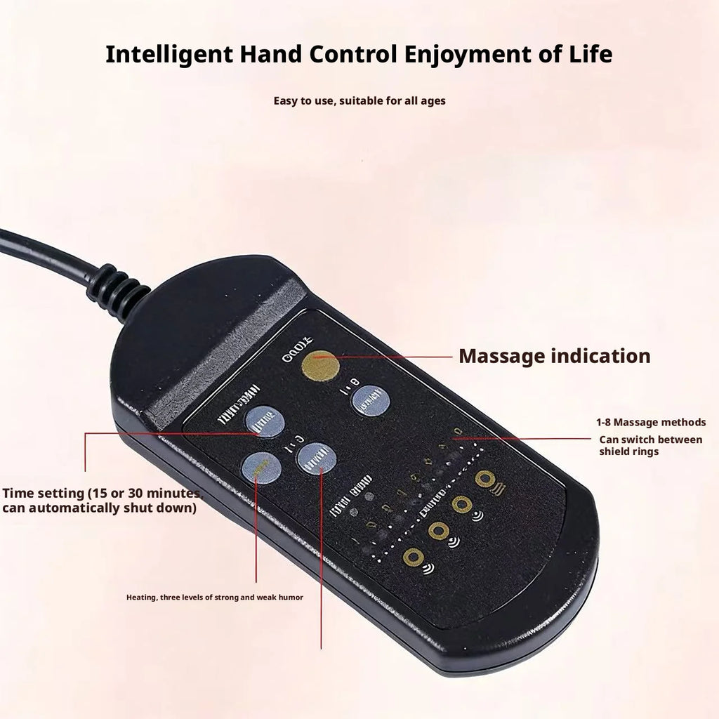 Heated Massage Cushion: Electric Massager for Neck and Back - Black Massage Cushion Tidesmit