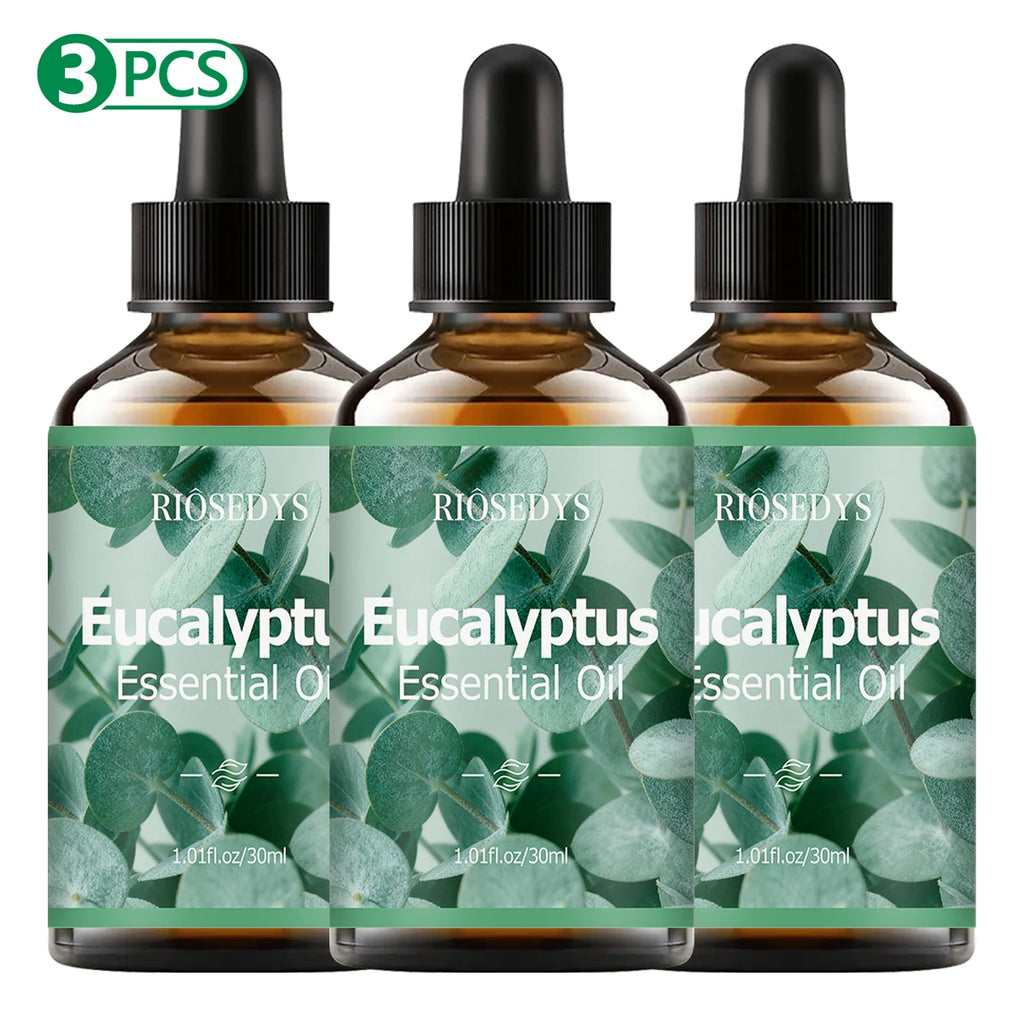 Eucalyptus essential oil, a botanical fragrance, nourishes hair and provides body massage care; suitable for all seasons.