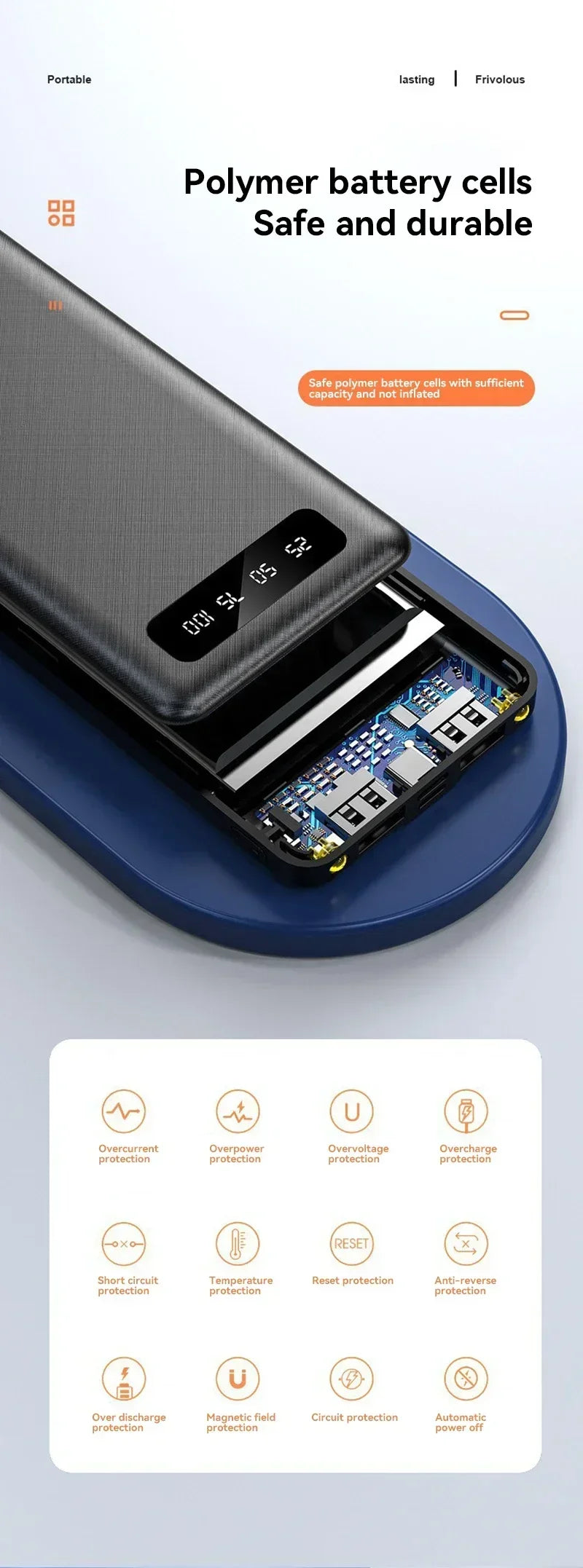 Tidesmit 200000mAh Portable Power Bank - 120W Fast Charging PD Battery Tidesmit