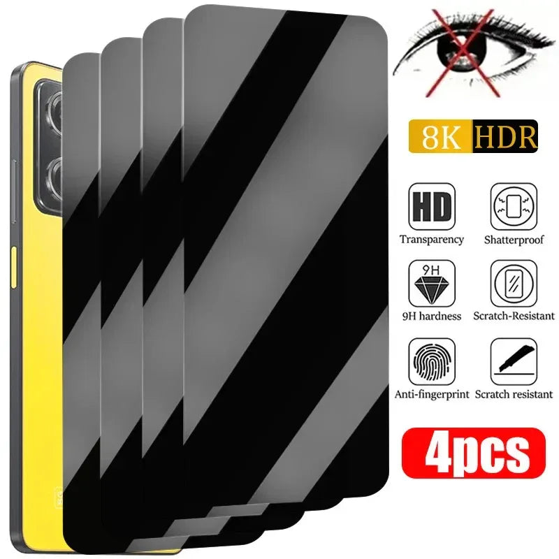 Anti Spy Tempered Glass for Xiaomi Poco - 9H Hardness Privacy Screen Protector Tidesmit