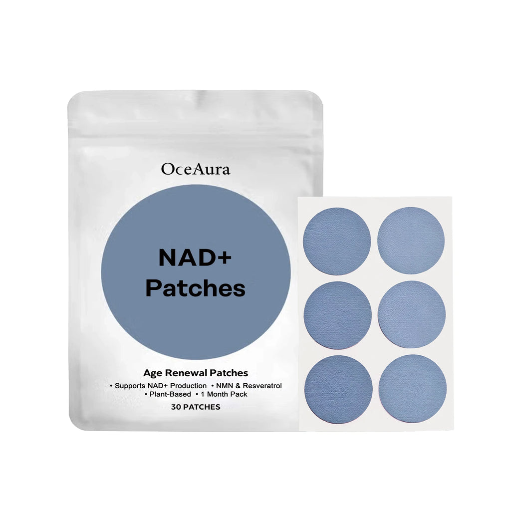 OceAura NAD+ Energy Boost Patches Enhance Focus & Cell Regeneration Immune Support Supplement for Vitality Rejuvenation Patches