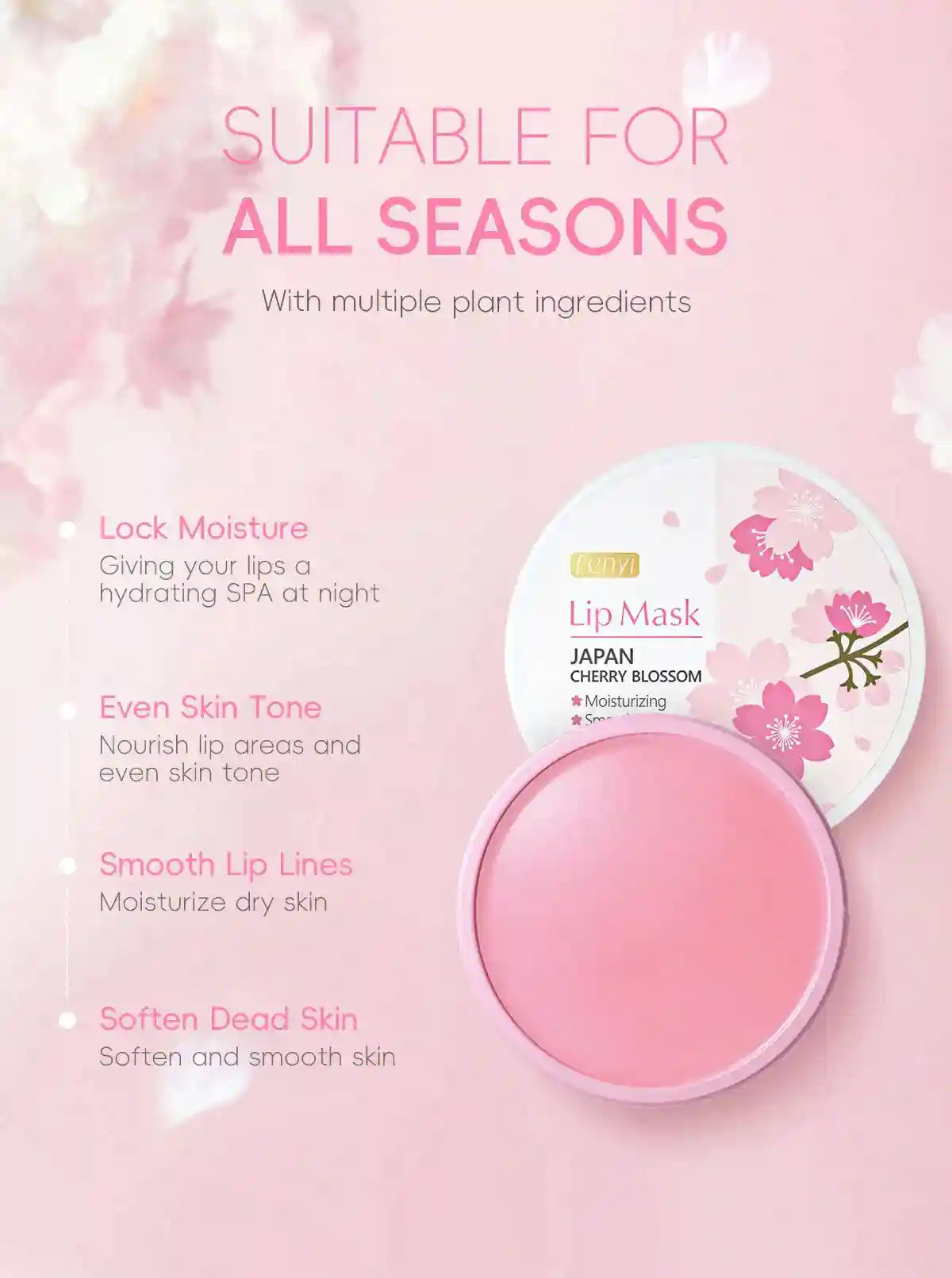 Sakura Lip Mask - Moisturizing Repair Treatment for Dry Lips 15g Lip Care Tidesmit
