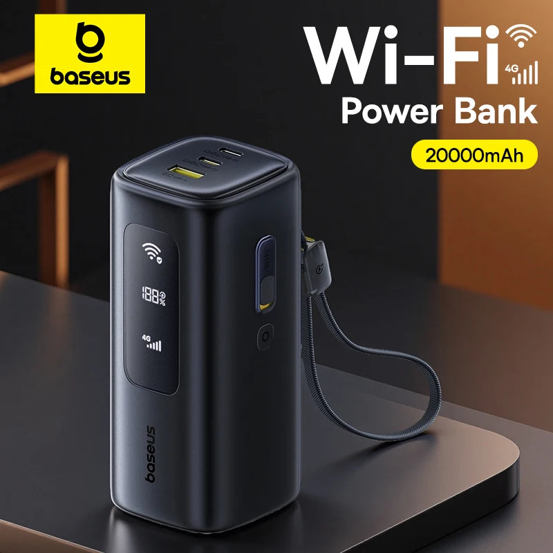 4G MiFi Power Bank 20000mAh 67W Fast Charging Portable Charger Tidesmit