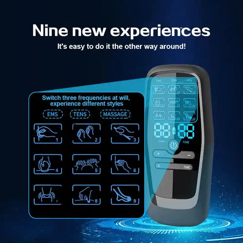 Electric EMS Muscle Stimulator: Portable Deep Tissue Recovery Device Massage Roller Tidesmit