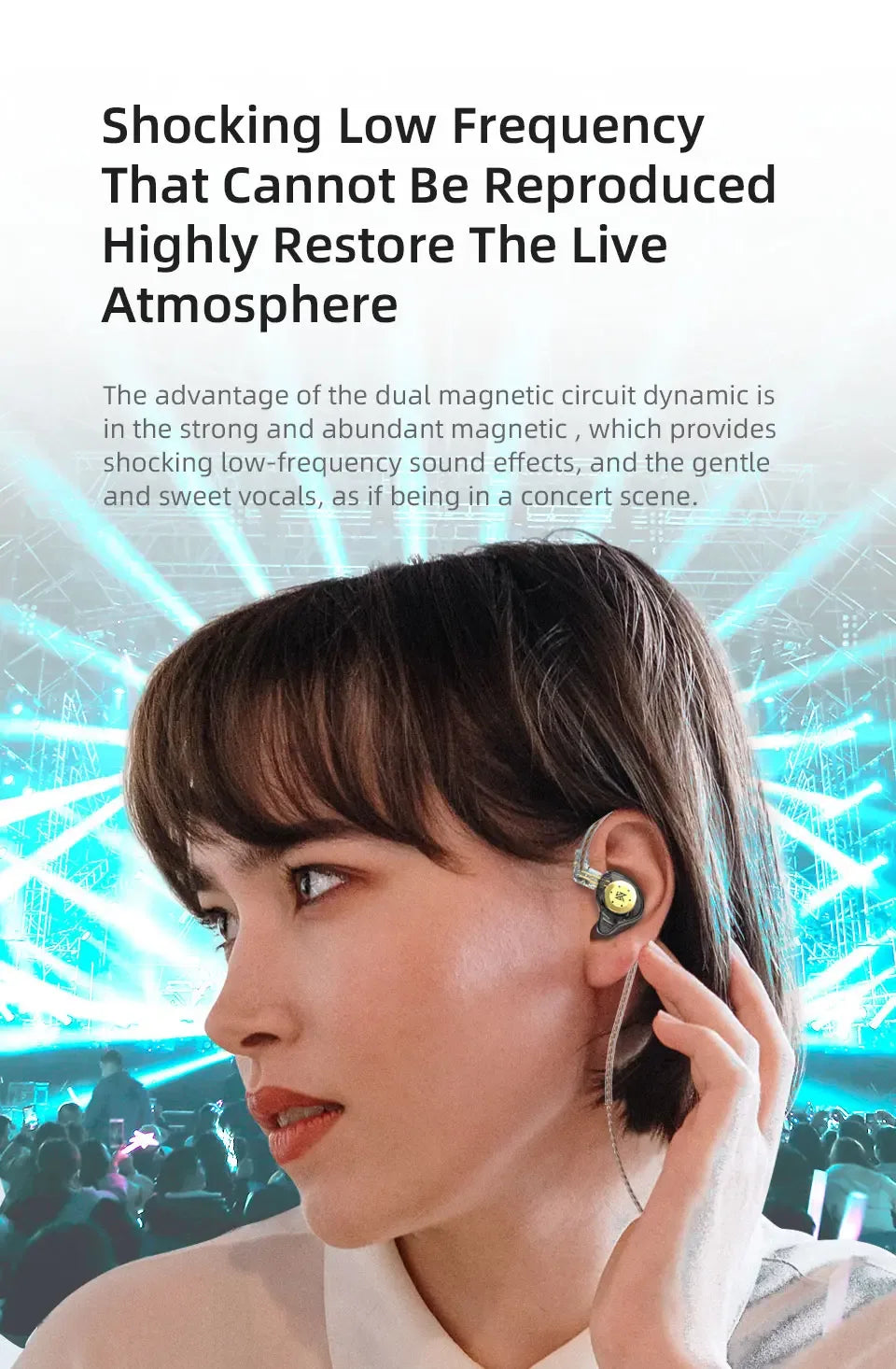 KZ EDX Pro In-Ear Monitors - HiFi Wired Earbuds by Tidesmit Tidesmit
