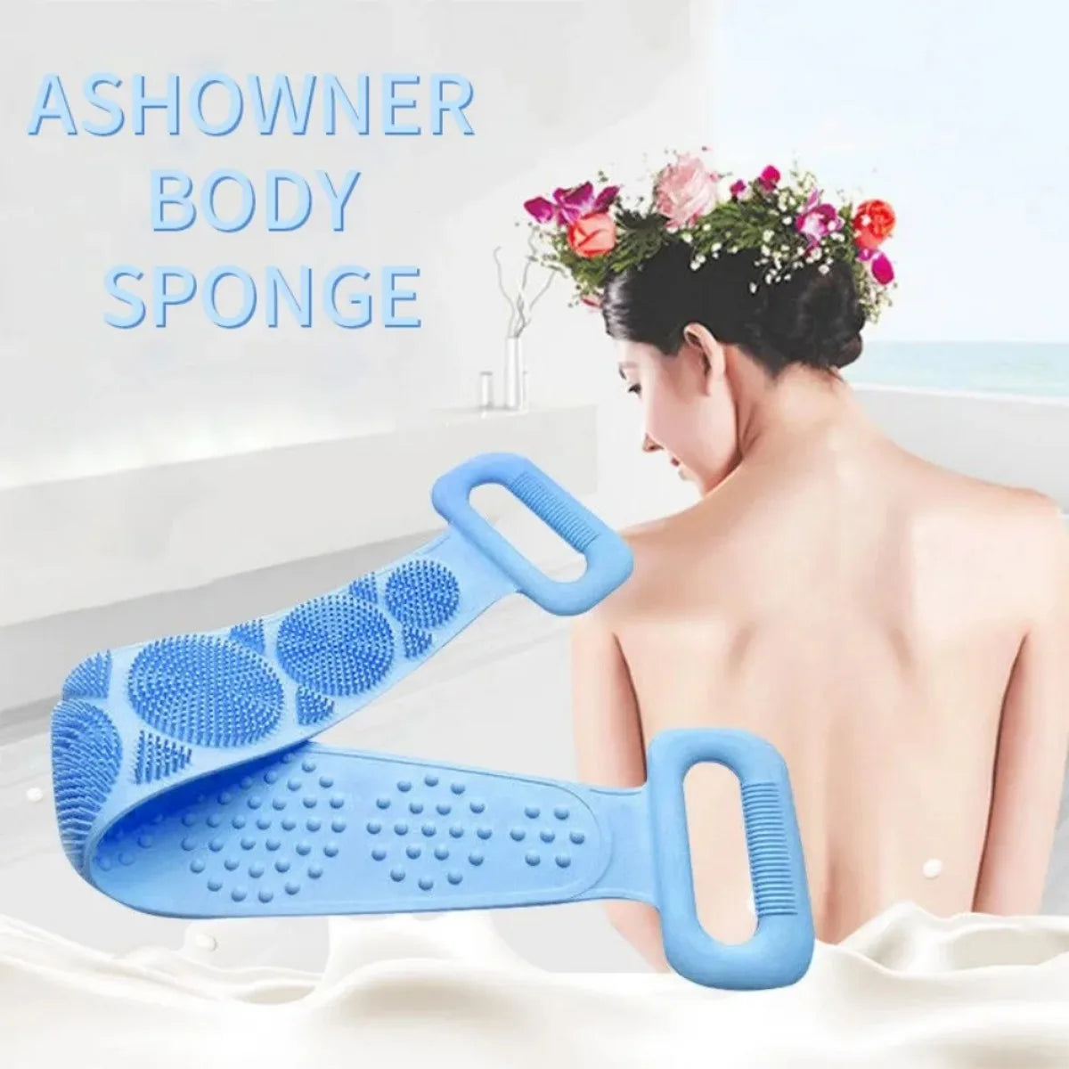 Silicone Body Scrubber - Hygienic Exfoliating Shower Bath Brush Scrubs Treatments Tidesmit