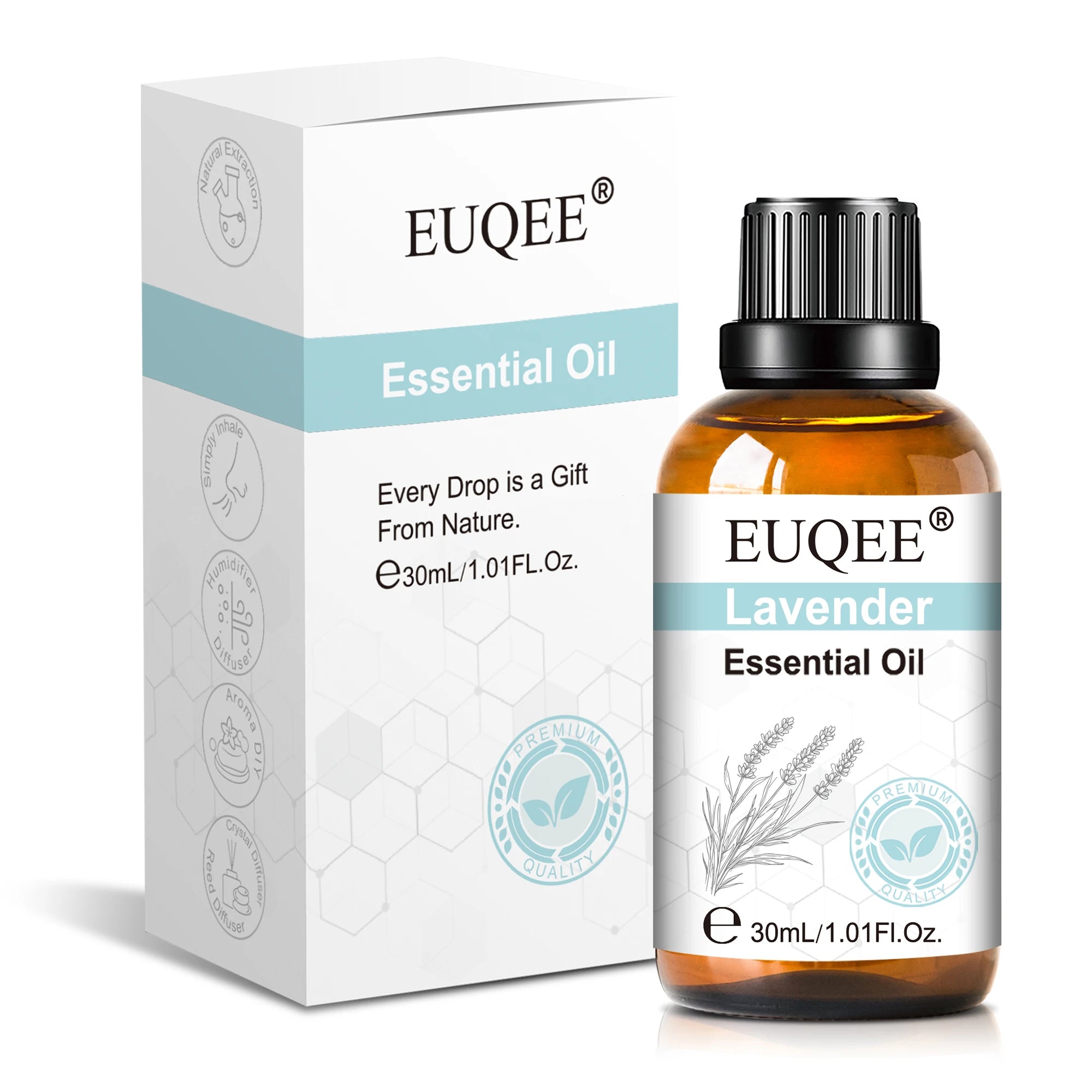 EUQEE 30ml Pure Essential Oils For Humidifier,Diffuser,Candle Making-Vanilla Lavender Cinnamon Rose Aromatherapy Essential Oils