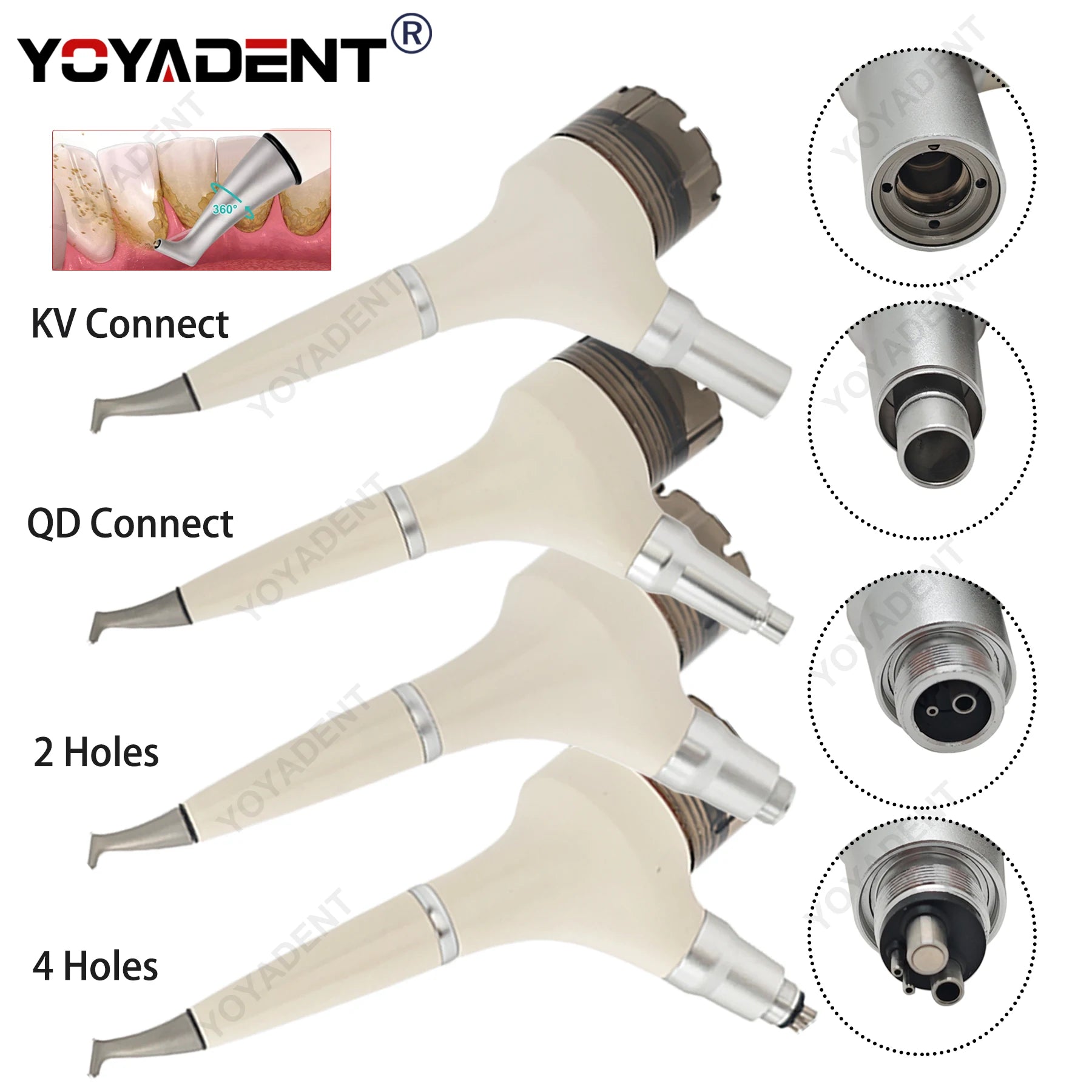 Dental Air Prophy Polisher Handpiece - Precision Cleaning AP40 Model Fascia Gun Tidesmit