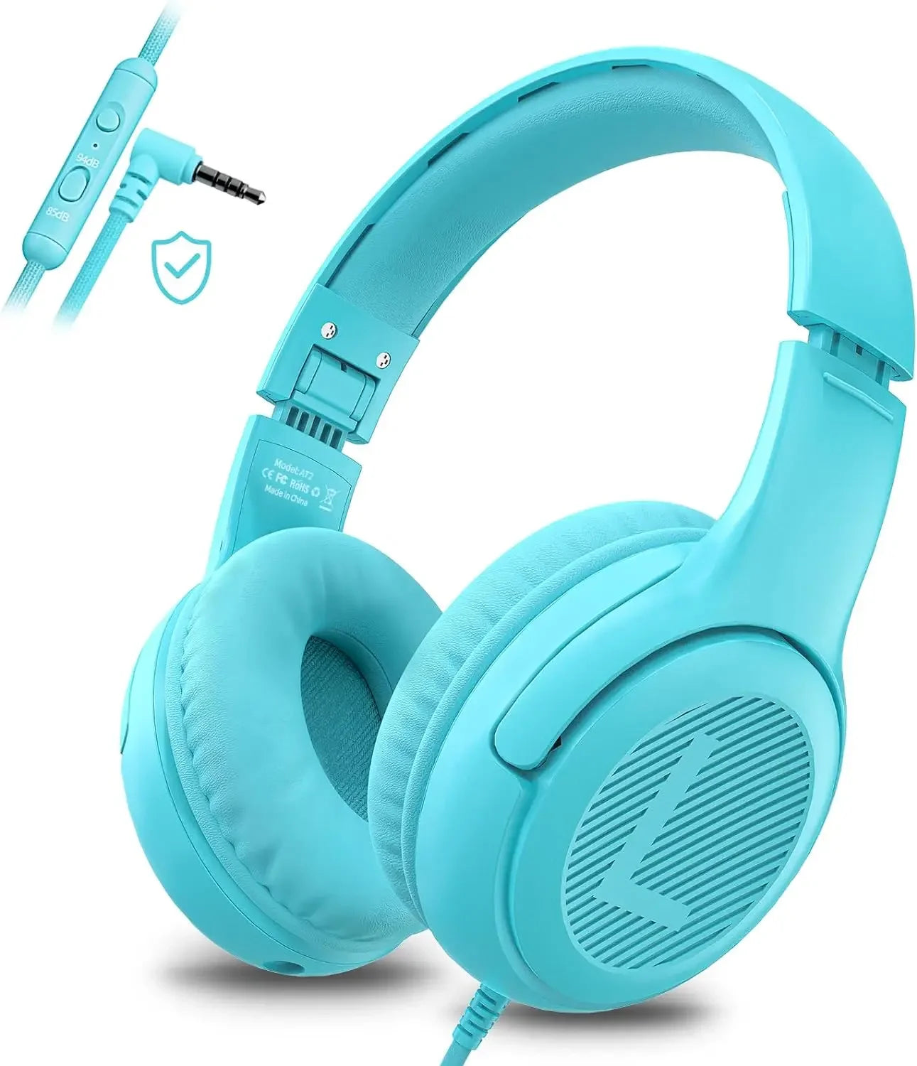 Gaming Headphones with Mic and Surround Sound - Comfortable Over-Ear Design SkyBlue Tidesmit