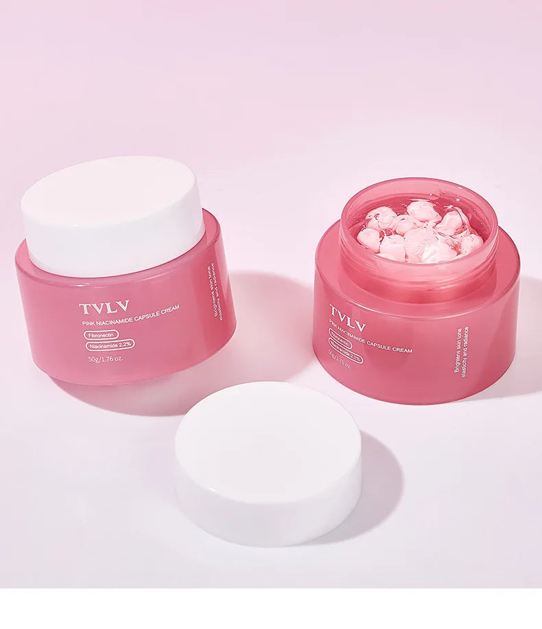 Pink Niacinamide Capsule Cream Moisturizing, Brightening, Delicate and Moisturizing Facial lotion Cream