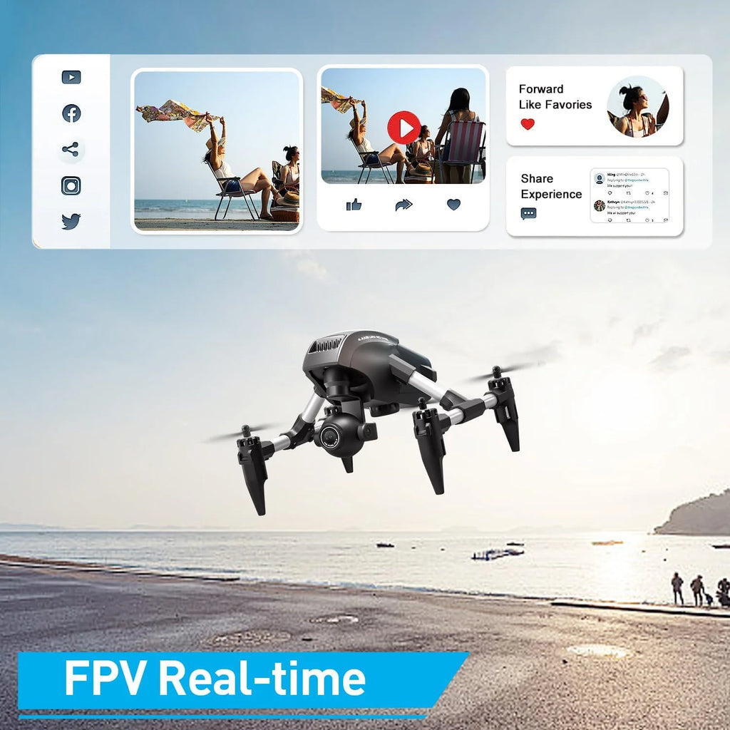 4K Camera Drone with Wide Angle Lens - Foldable V42 Model Tidesmit