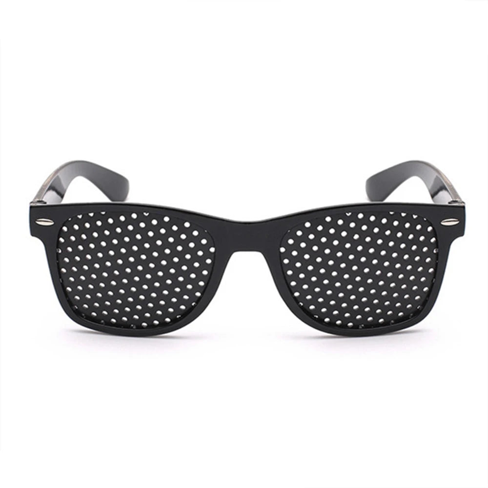 Pin Hole Glasses for Eye Strain Relief - Black Adjustable Frame Tidesmit