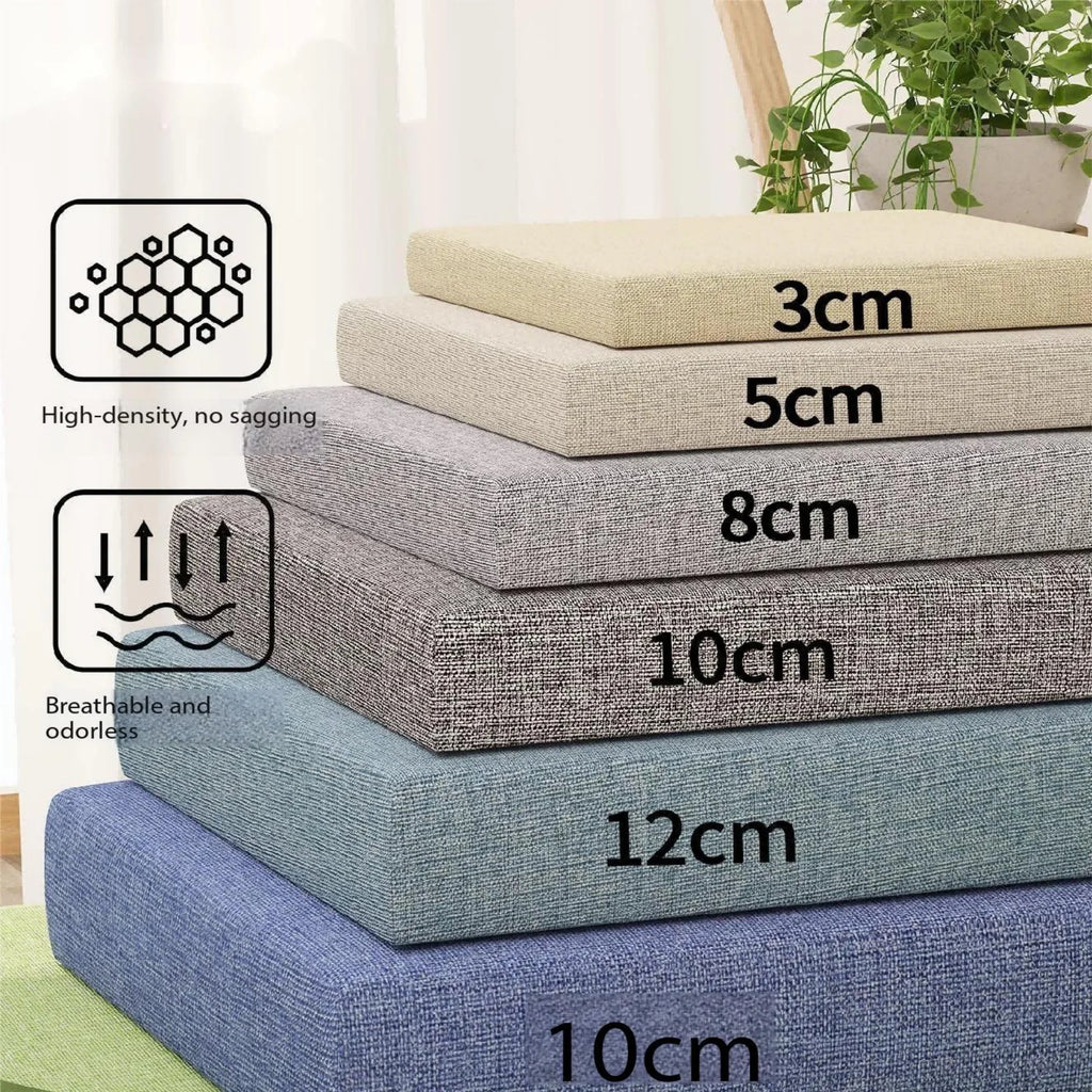 Custom Bench Cushion  Chair Sofa Pads  Indoor Furniture Cushion Personalized Cushions Optional Addition Piping Straps and Ties