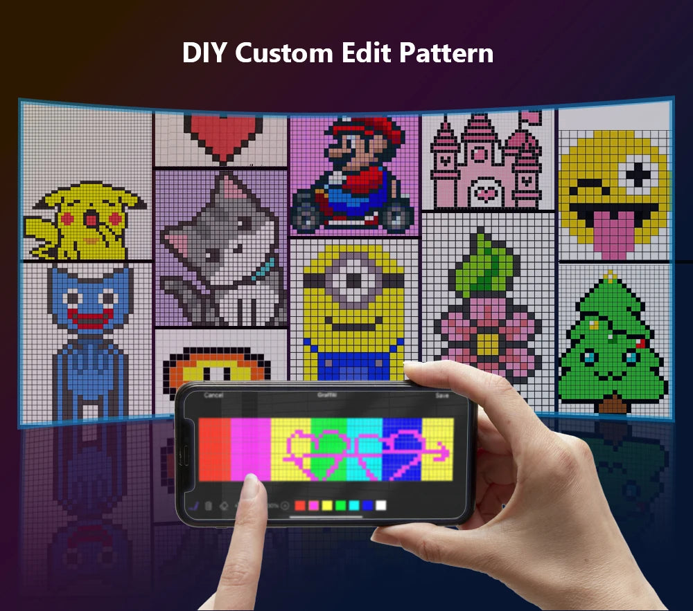 Programmable Car LED Matrix Panel | Flexible DIY Display Sign - Tidesmit Tidesmit