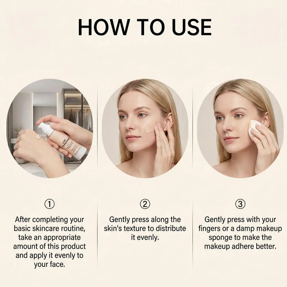 Tidesmit 24H long lasting color changing liquid foundation with intelligent color correction for all skin tones