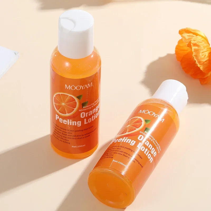 Orange Peeling Lotion for Gentle Body Exfoliation - Natural AHA Formula Scrubs Treatments Tidesmit