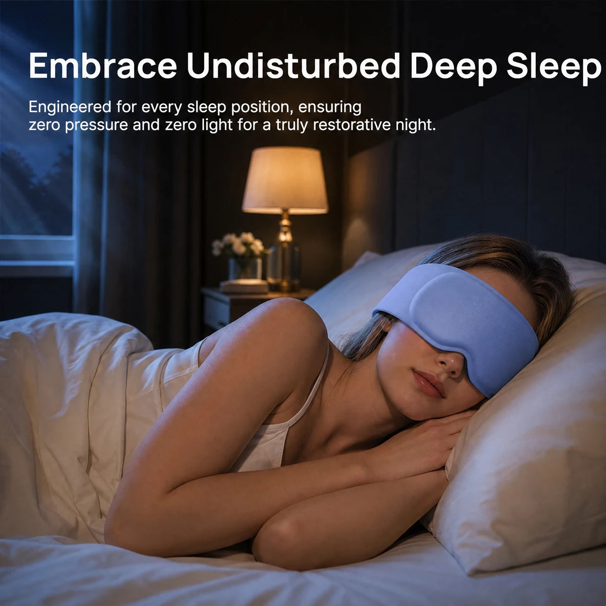 3D weighted eye mask,3D Breathable Soft Comfortable Eye Mask for Sleeping,Light Blocking,Microgravity alleviates eye fatigue