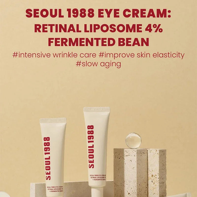 Tidesmit Seoul 1988 4% retinol anti aging eye cream for dark circles and wrinkles texture close-up