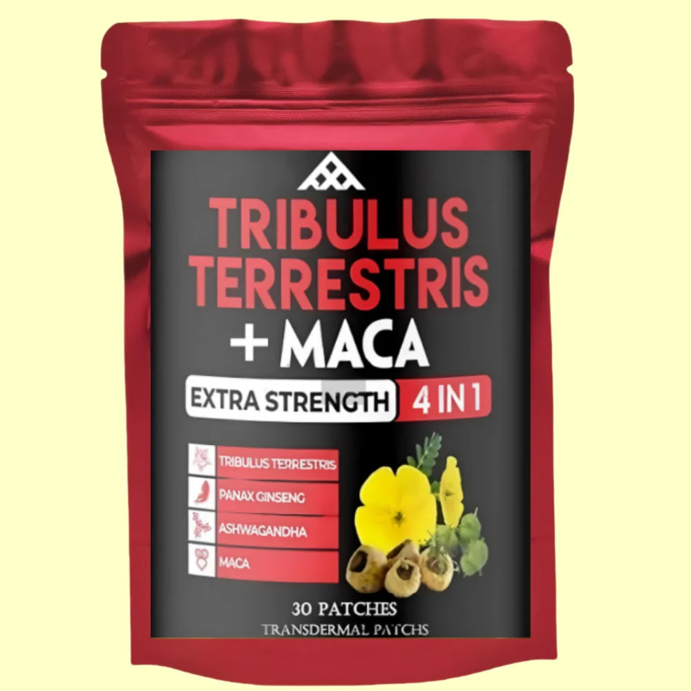 Tribulus Terrestris Extract Transdermal Patches Energy Booster with Ashwagandha, Panax Ginseng & Macar 30 Patches