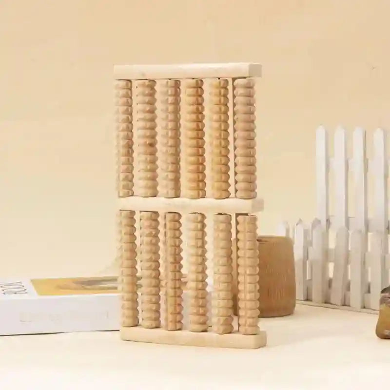 Wooden Foot Massager Roller | Deep Tissue Reflexology Tool Massage Roller Tidesmit