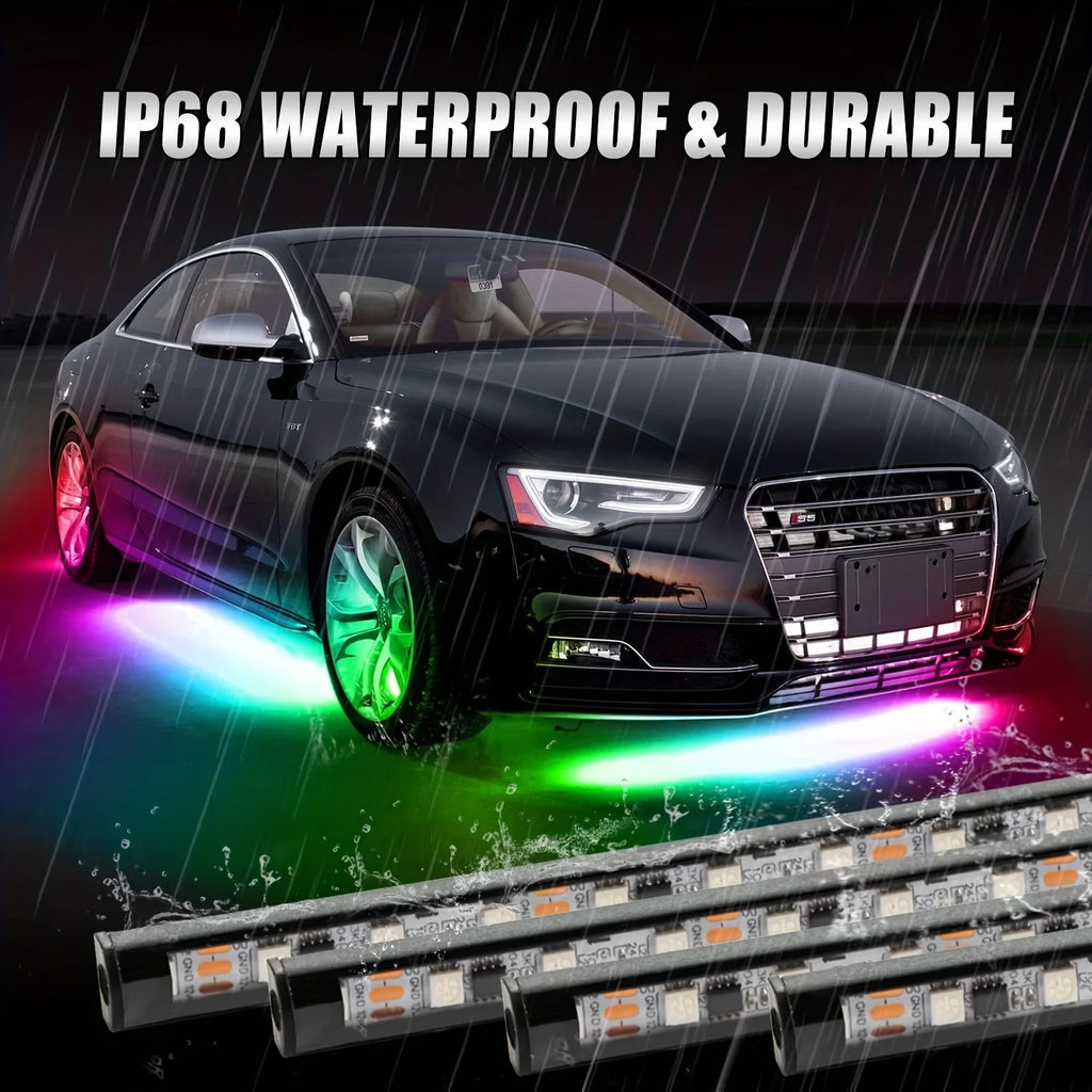 RGB Car Underglow Lights - Smart App Controlled LED Neon Kit Tidesmit