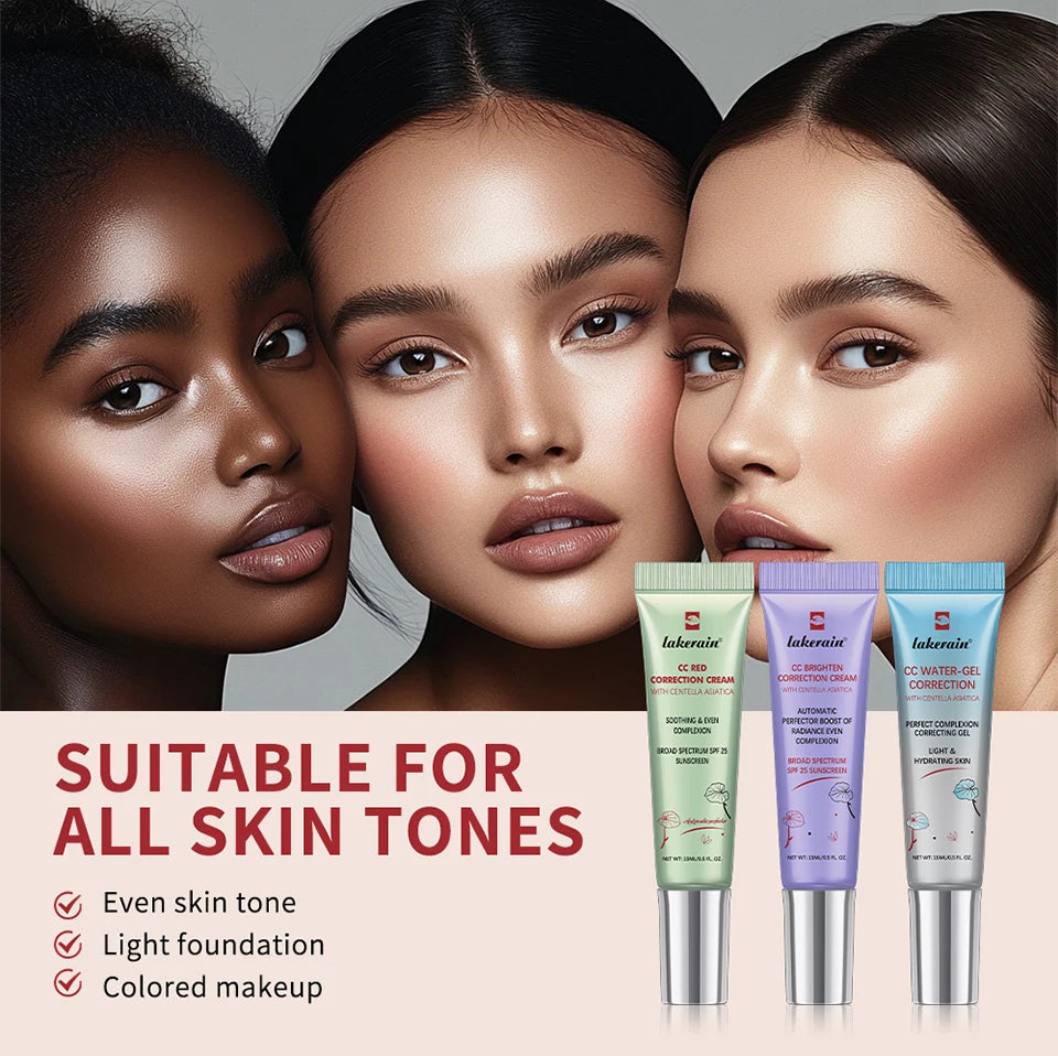 Tidesmit waterproof CC cream texture close-up for moisturizing skin correcting and long-lasting face makeup finish