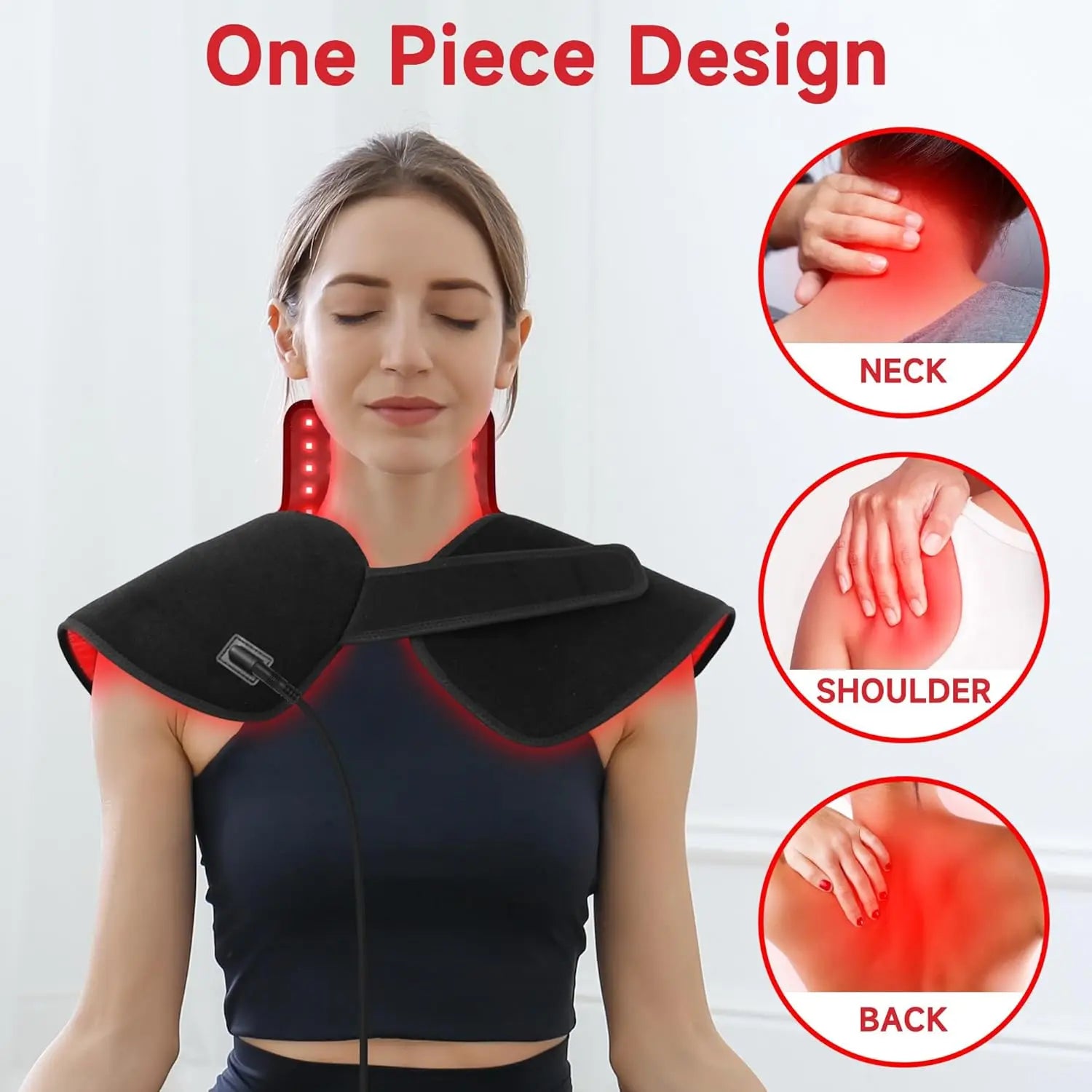 Red Light Therapy Pad for Shoulder and Neck Pain Relief | Tidesmit Massage Chairs Tidesmit