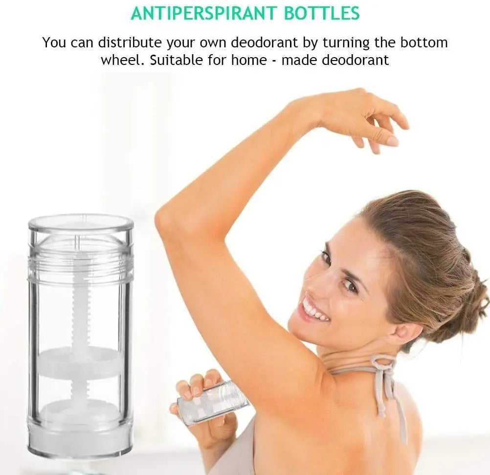 Tidesmit 30ml clear twist up deodorant containers for DIY refills, 5pcs empty reusable stick tubes for sample testing