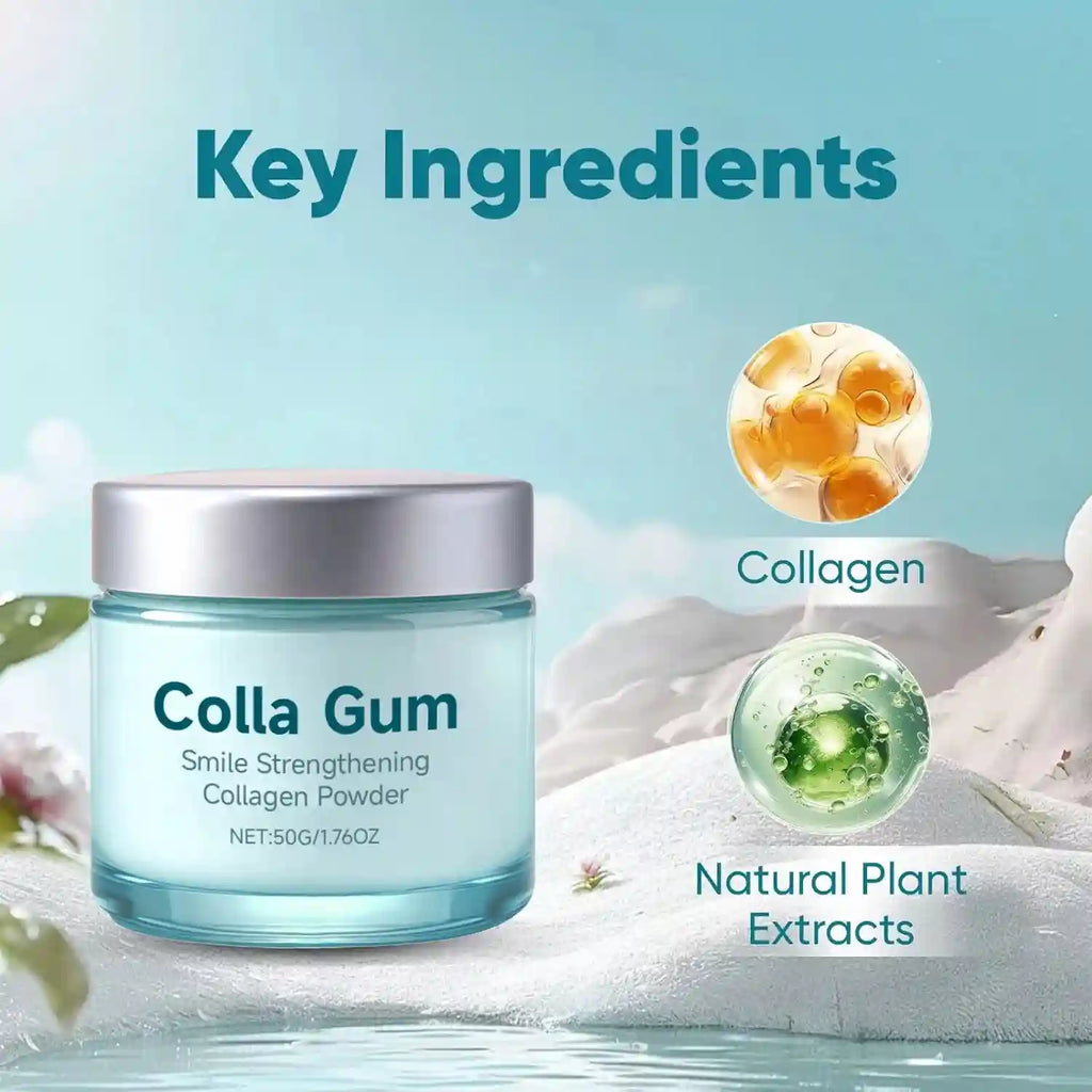 Tidesmit Collagen and Hydroxyapatite teeth whitening powder for gentle stain removal and gum care