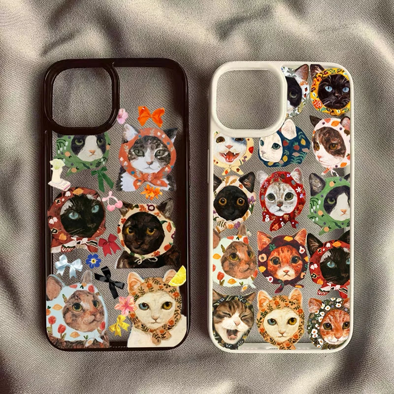 Colorful Cat Phone Case for iPhone 16 Pro Max - Military-Grade Protection Tidesmit