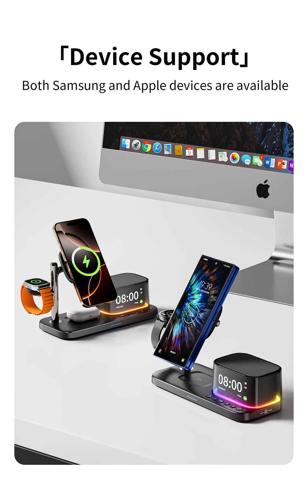 5-in-1 Magnetic Wireless Charger Stand - Qi2 Certified Multi-Device Station Tidesmit