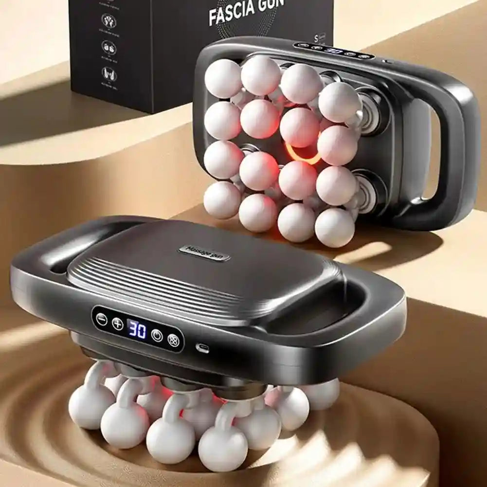 Fascia Gun Deep Tissue Muscle Massager with Red Light Therapy Fascia Gun Tidesmit