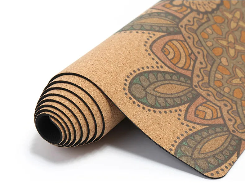 Non-slip Grab Shock Absorption Thickened Men's Yoga Sports Fitness Cork Folding Towel Yoga Mat