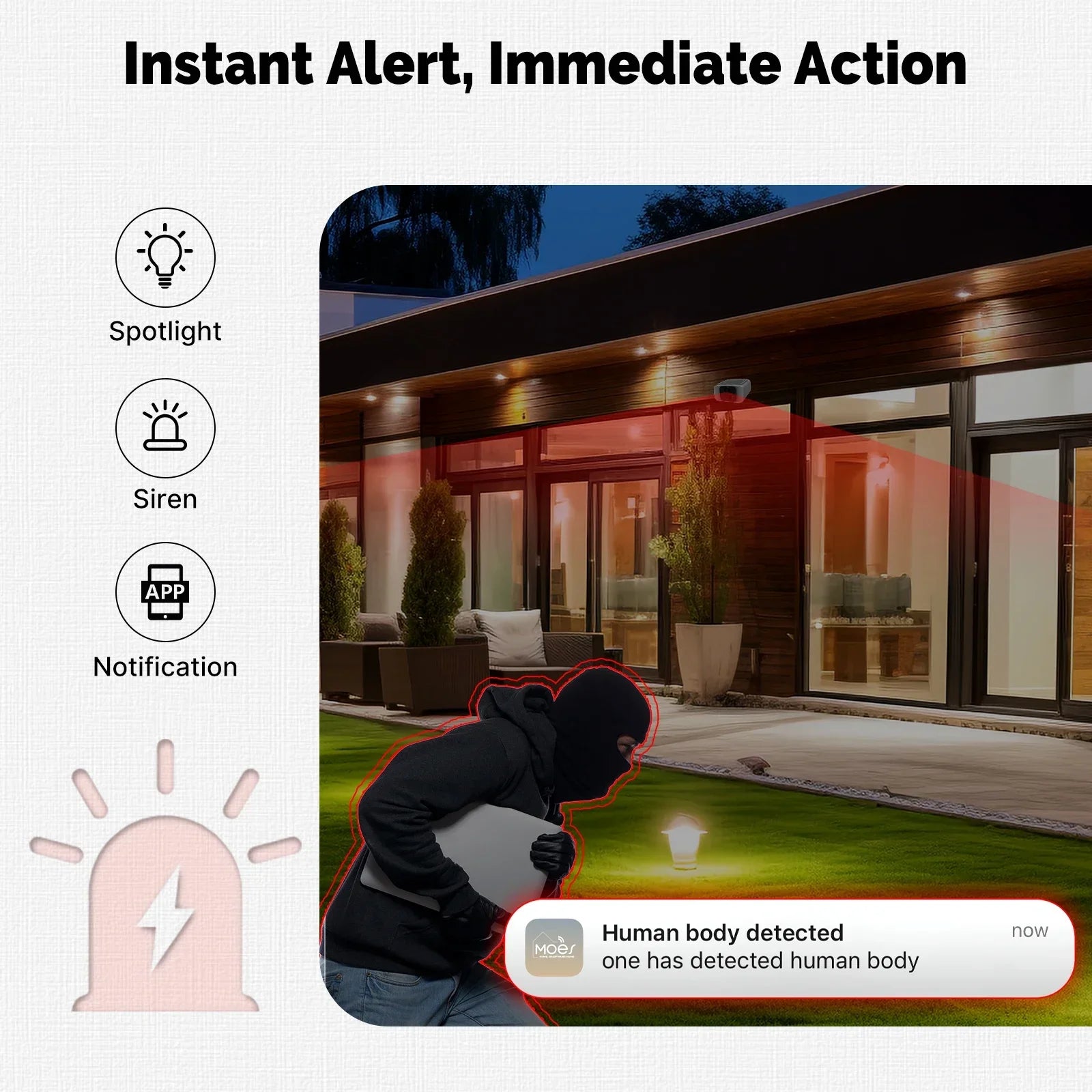 MOES Tuya WiFi 2.4GHz 5GHz Dual Band Smart Solar Power Panel Integrated Camera IP65 Waterproof APP Monitoring Alexa Google Home