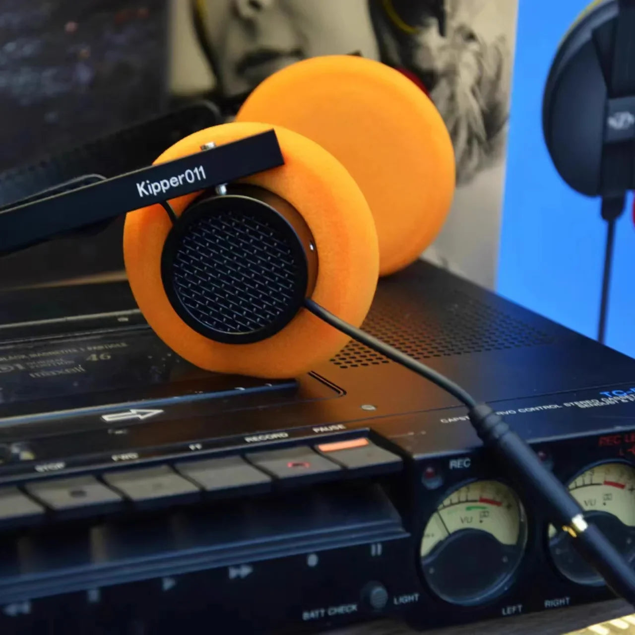 Over Ear Wired Headphones | 50mm HiFi Dynamic Drivers | Tidesmit Black Orange Tidesmit